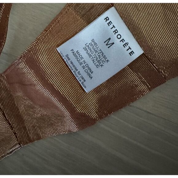 Retrofete silk metallic crop top - Picture 2 of 4